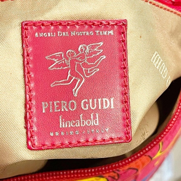 Piero Guidi Lineabold Angeli Del Nostro Tempo Pink Hobo Medium Bag Made In ITaly - Picture 9 of 12